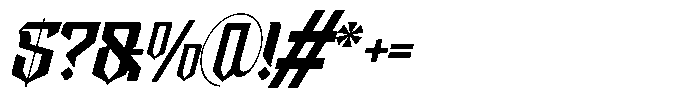 Taeob Gothic Italic Font OTHER CHARS