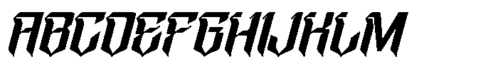 Taeob Gothic Italic Font UPPERCASE