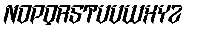 Taeob Gothic Italic Font UPPERCASE