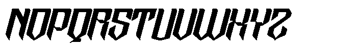 Taeob Gothic Italic Font LOWERCASE