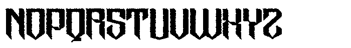 Taeob Gothic Rough Font LOWERCASE
