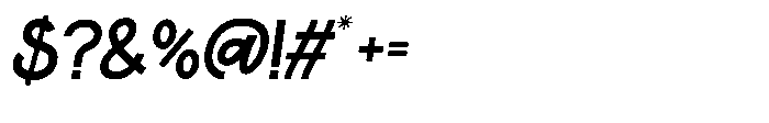 Taggos Inline Italic Font OTHER CHARS
