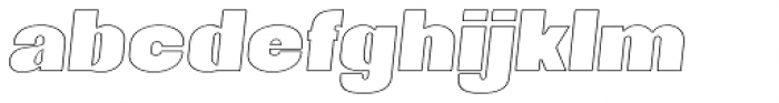 Tahura Outline Italic Font LOWERCASE