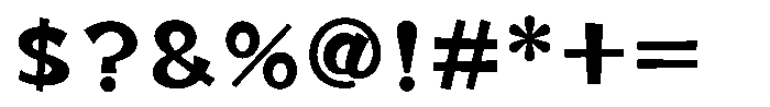 Takaginza-kaku Bold Font OTHER CHARS