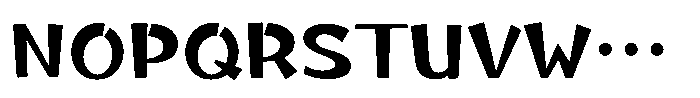 Takaginza-kaku Bold Font UPPERCASE