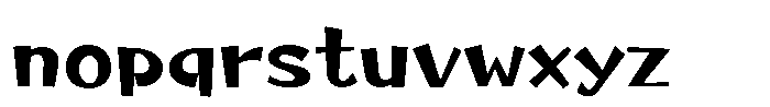 Takaginza-kaku Bold Font LOWERCASE
