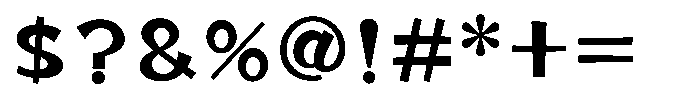 Takaginza-kaku DemiBold Font OTHER CHARS
