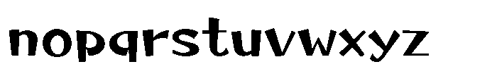 Takaginza-kaku DemiBold Font LOWERCASE