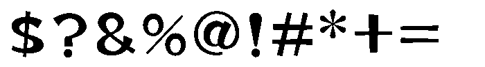 Takaginza kaku Medium Font OTHER CHARS