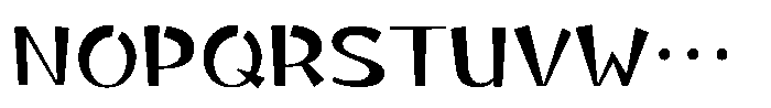 Takaginza-kaku Regular Font UPPERCASE