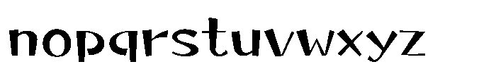 Takaginza-kaku Regular Font LOWERCASE