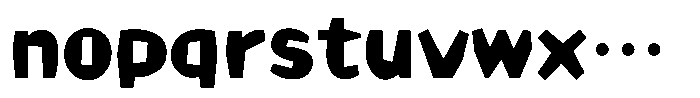 Takaking Bold Font LOWERCASE