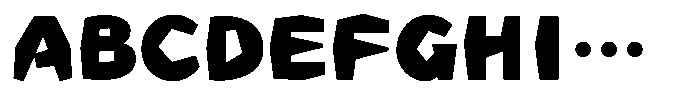 Takaking Heavy Font UPPERCASE