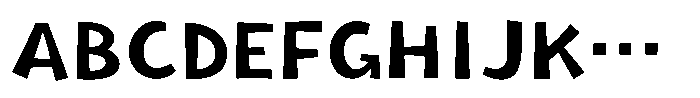 Takakogen-kaku Bold Font UPPERCASE