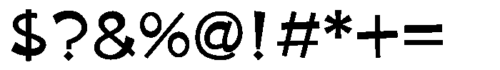 Takaland-kaku Bold Font OTHER CHARS