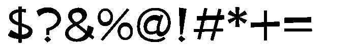 Takaland-kaku DemiBold Font OTHER CHARS