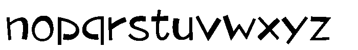 Takaland-kaku DemiBold Font LOWERCASE