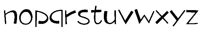 Takaland-kaku Regular Font LOWERCASE