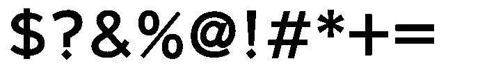 Takaline DemiBold Font OTHER CHARS