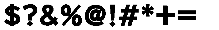 Takaline Heavy Font OTHER CHARS
