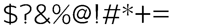 Takaline Light Font OTHER CHARS