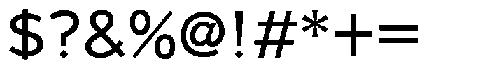 Takaline Medium Font OTHER CHARS