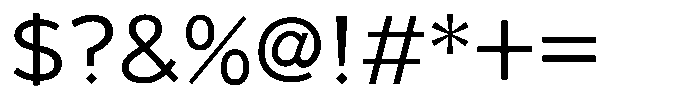 Takaline Regular Font OTHER CHARS