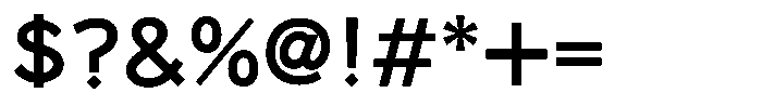 Takamain Bold Font OTHER CHARS
