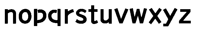 Takamain Bold Font LOWERCASE
