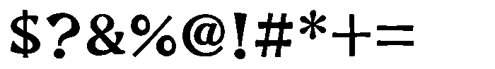 Takameiryu Regular Font OTHER CHARS