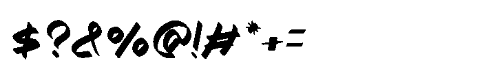 Takamori Italic Font OTHER CHARS