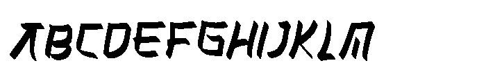 Takamori Italic Font UPPERCASE