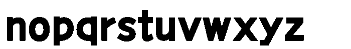 Takanewline-kaku Heavy Font LOWERCASE