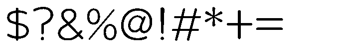 Takanewline-maru Light Font OTHER CHARS
