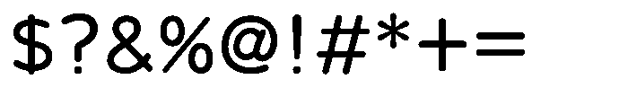 Takanewline-maru Medium Font OTHER CHARS