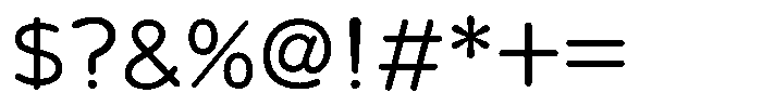 Takanewline-maru Regular Font OTHER CHARS