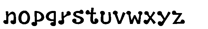 Takaotoka Regular Font LOWERCASE