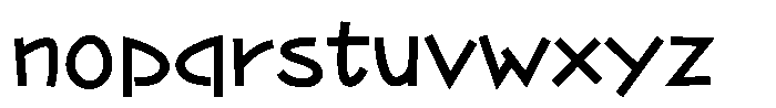 Takapokki-kaku DemiBold Font LOWERCASE
