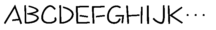Takapokki-kaku Light Font UPPERCASE