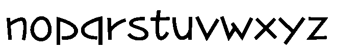 Takapokki-kaku Medium Font LOWERCASE