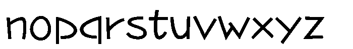Takapokki-kaku Regular Font LOWERCASE