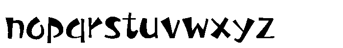 Takaranman-kaku Regular Font LOWERCASE