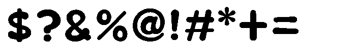 Takaranman-maru Bold Font OTHER CHARS