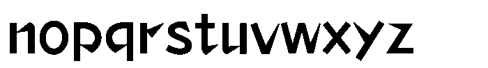 Takarizumu-kaku Bold Font LOWERCASE