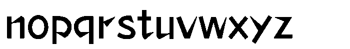Takarizumu-kaku DemiBold Font LOWERCASE