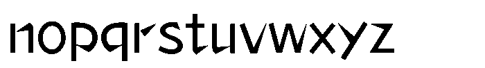 Takarizumu-kaku Regular Font LOWERCASE