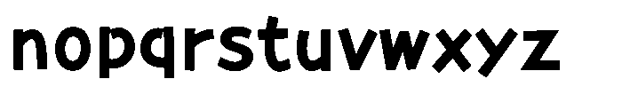 Takaroman Bold Font LOWERCASE