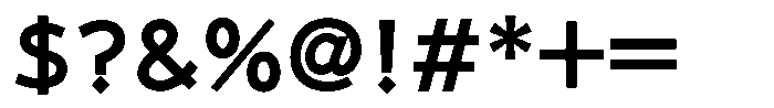Takaroman DemiBold Font OTHER CHARS