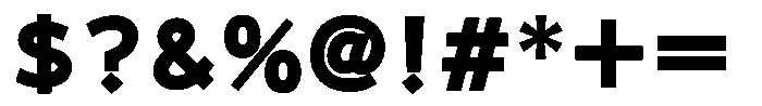 Takaroman Heavy Font OTHER CHARS