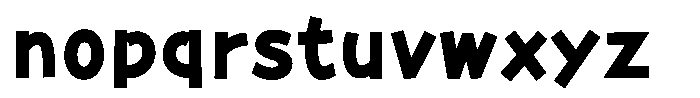 Takaroman Heavy Font LOWERCASE